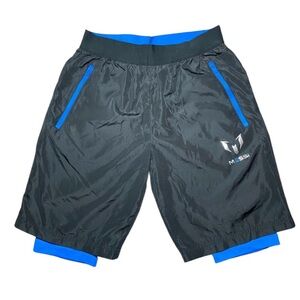 Adidas Messi Woven 2 in 1 Junior Football Shorts - Black